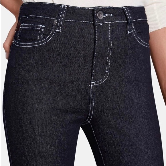 ModCloth High Rise Dark Wash Jeans - Picture 3 of 5